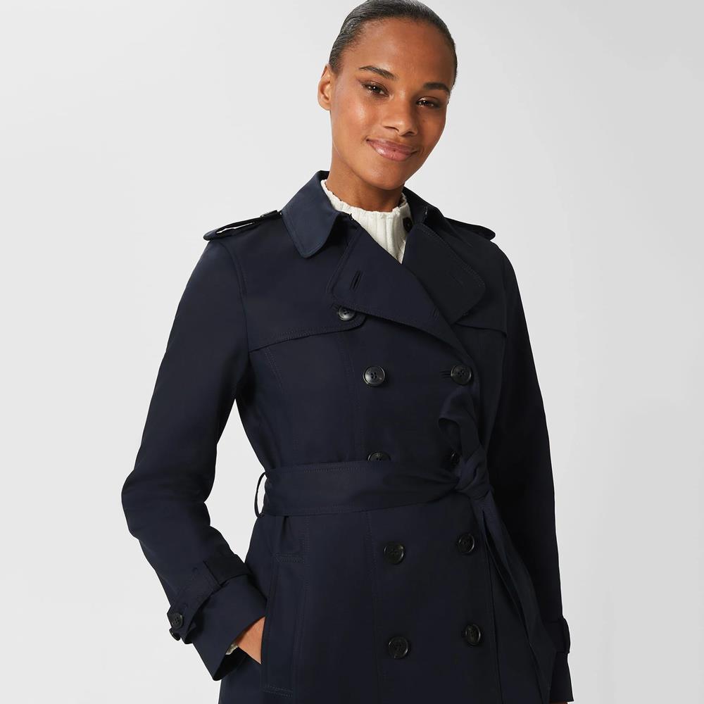 Womens navy trench hot sale coat uk